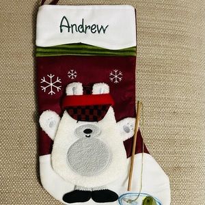CUTE Personlized ANDREW Christmas Stocking